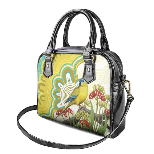 Australia Rock Parrot Shoulder Handbag Kangaroo Paws Indigenous Art - Aussie Hoodie