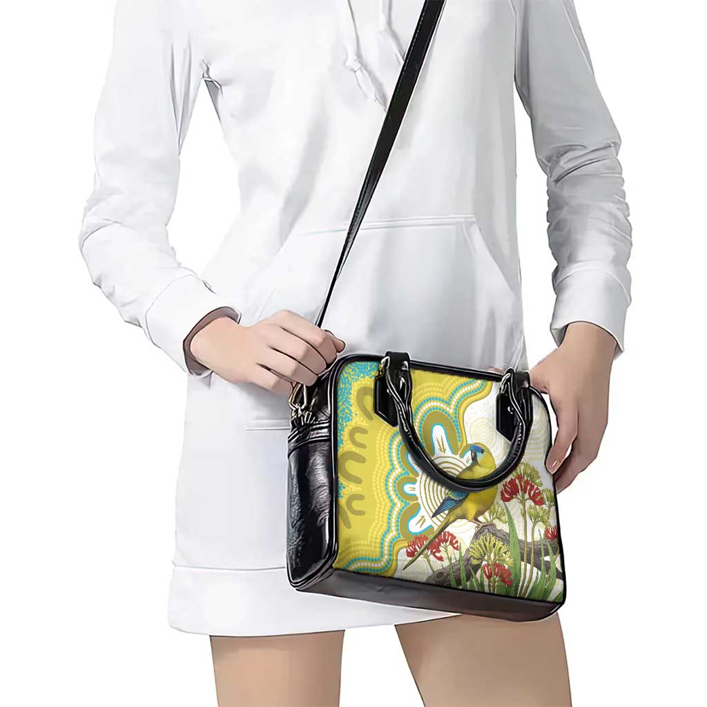 Australia Rock Parrot Shoulder Handbag Kangaroo Paws Indigenous Art - Aussie Hoodie