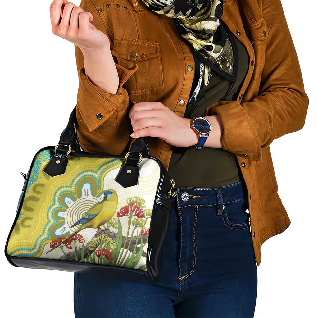 Australia Rock Parrot Shoulder Handbag Kangaroo Paws Indigenous Art - Aussie Hoodie