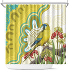 Australia Rock Parrot Shower Curtain Kangaroo Paws Indigenous Art - Aussie Hoodie