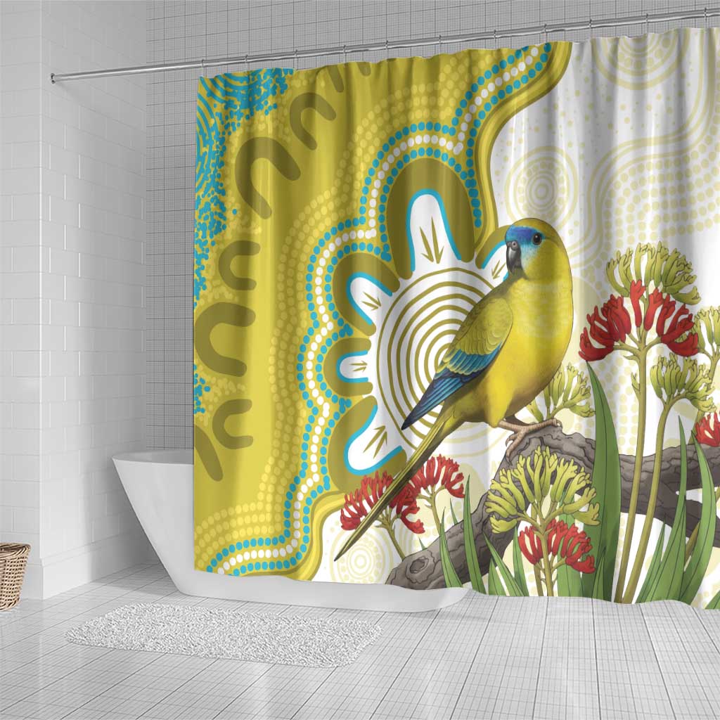 Australia Rock Parrot Shower Curtain Kangaroo Paws Indigenous Art - Aussie Hoodie