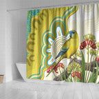 Australia Rock Parrot Shower Curtain Kangaroo Paws Indigenous Art - Aussie Hoodie