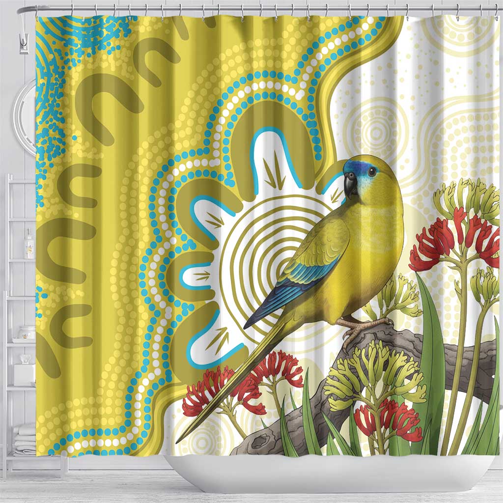 Australia Rock Parrot Shower Curtain Kangaroo Paws Indigenous Art - Aussie Hoodie