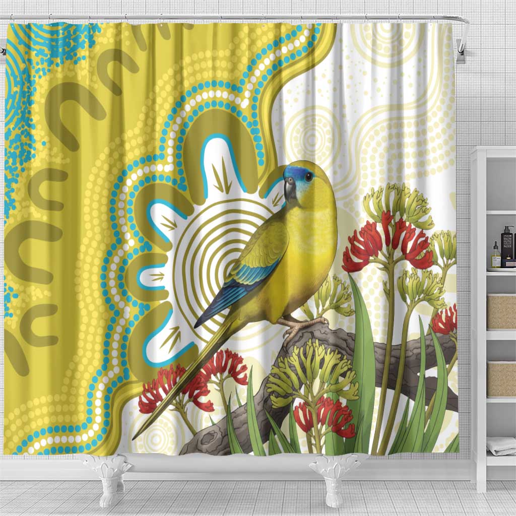 Australia Rock Parrot Shower Curtain Kangaroo Paws Indigenous Art - Aussie Hoodie