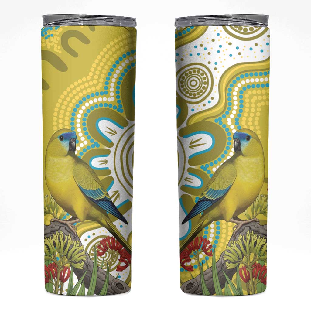 Australia Rock Parrot Skinny Tumbler Kangaroo Paws Indigenous Art - Aussie Hoodie