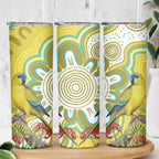 Australia Rock Parrot Skinny Tumbler Kangaroo Paws Indigenous Art - Aussie Hoodie
