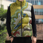 Australia Rock Parrot Sleeveless Puffer Jacket Kangaroo Paws Indigenous Art - Aussie Hoodie