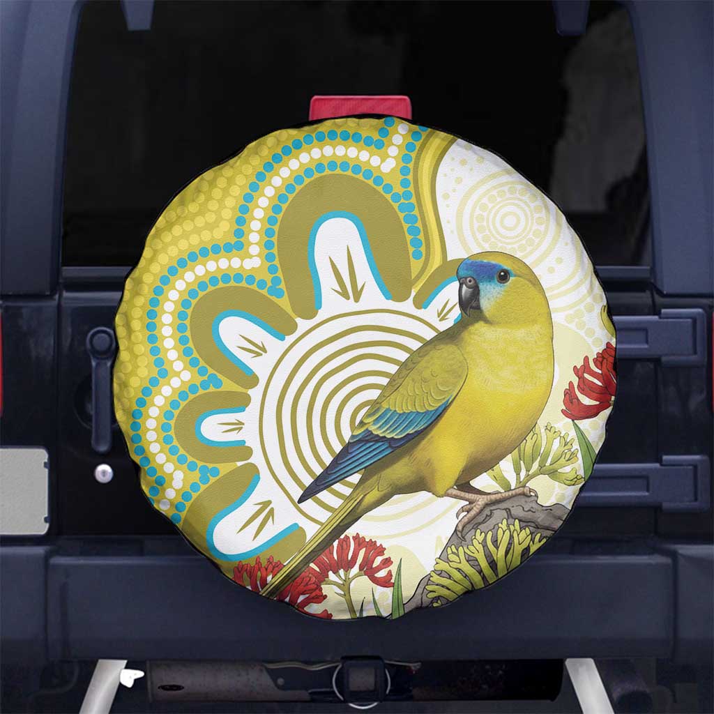 Australia Rock Parrot Spare Tire Cover Kangaroo Paws Indigenous Art - Aussie Hoodie