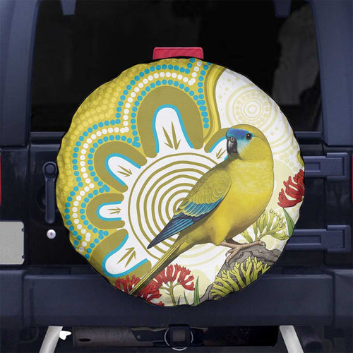 Australia Rock Parrot Spare Tire Cover Kangaroo Paws Indigenous Art - Aussie Hoodie