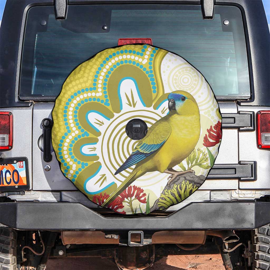 Australia Rock Parrot Spare Tire Cover Kangaroo Paws Indigenous Art - Aussie Hoodie