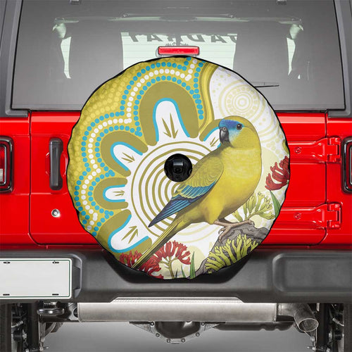 Australia Rock Parrot Spare Tire Cover Kangaroo Paws Indigenous Art - Aussie Hoodie