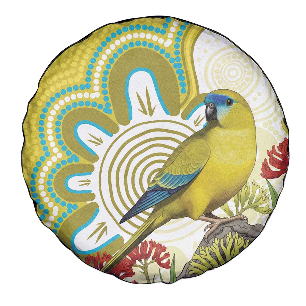 Australia Rock Parrot Spare Tire Cover Kangaroo Paws Indigenous Art - Aussie Hoodie