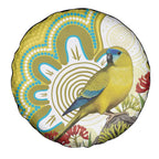 Australia Rock Parrot Spare Tire Cover Kangaroo Paws Indigenous Art - Aussie Hoodie