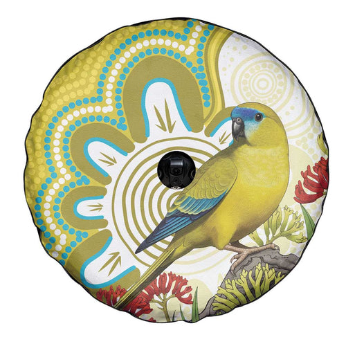 Australia Rock Parrot Spare Tire Cover Kangaroo Paws Indigenous Art - Aussie Hoodie