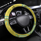 Australia Rock Parrot Steering Wheel Cover Kangaroo Paws Indigenous Art - Aussie Hoodie