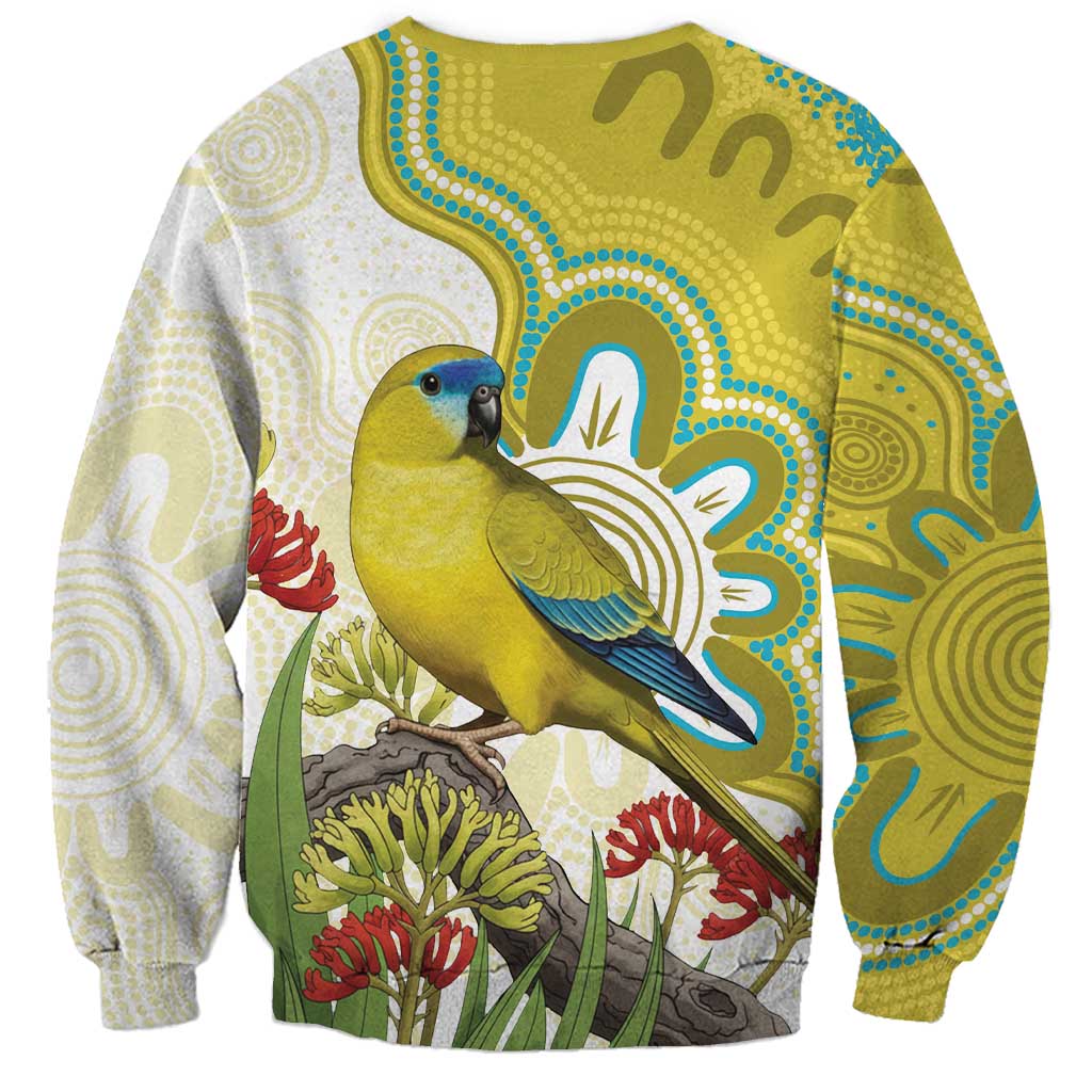 Australia Rock Parrot Sweatshirt Kangaroo Paws Indigenous Art - Aussie Hoodie