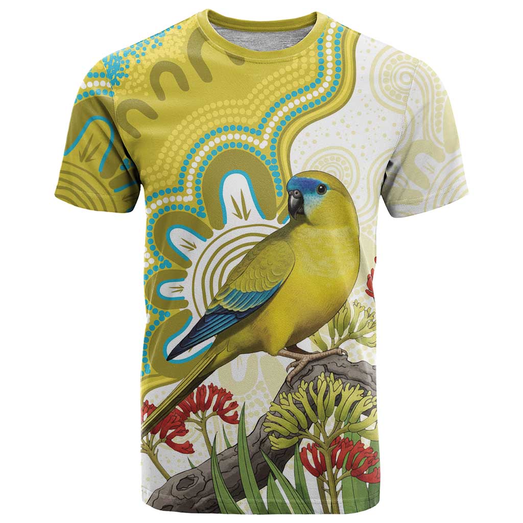 Australia Rock Parrot T Shirt Kangaroo Paws Indigenous Art - Aussie Hoodie