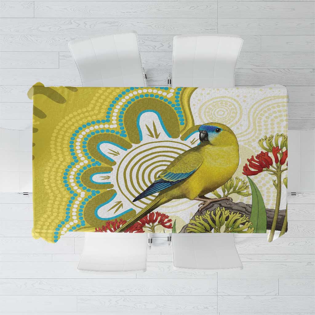 Australia Rock Parrot Tablecloth Kangaroo Paws Indigenous Art - Aussie Hoodie
