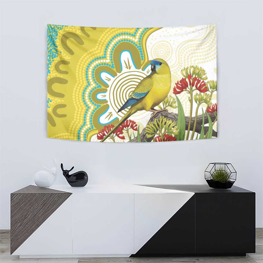Australia Rock Parrot Tapestry Kangaroo Paws Indigenous Art - Aussie Hoodie
