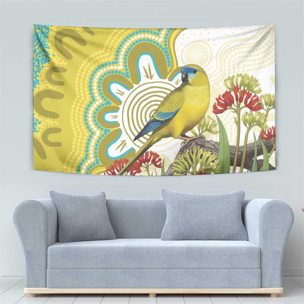 Australia Rock Parrot Tapestry Kangaroo Paws Indigenous Art - Aussie Hoodie