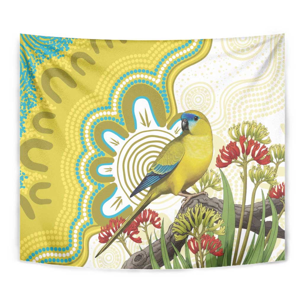 Australia Rock Parrot Tapestry Kangaroo Paws Indigenous Art - Aussie Hoodie
