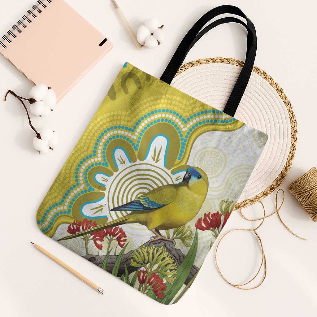 Australia Rock Parrot Tote Bag Kangaroo Paws Indigenous Art - Aussie Hoodie