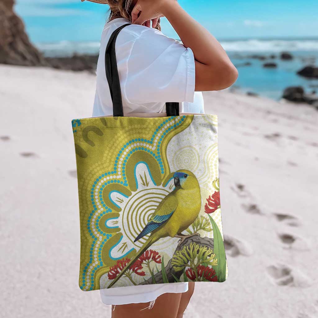 Australia Rock Parrot Tote Bag Kangaroo Paws Indigenous Art - Aussie Hoodie