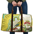 Australia Rock Parrot Travel Bag Kangaroo Paws Indigenous Art - Aussie Hoodie