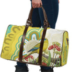 Australia Rock Parrot Travel Bag Kangaroo Paws Indigenous Art - Aussie Hoodie