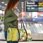 Australia Rock Parrot Travel Bag Kangaroo Paws Indigenous Art - Aussie Hoodie