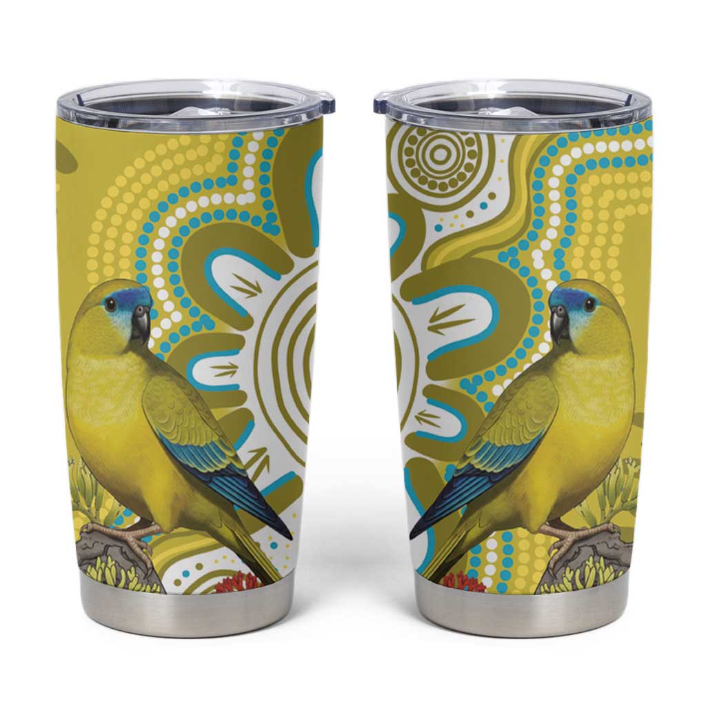 Australia Rock Parrot Tumbler Cup Kangaroo Paws Indigenous Art - Aussie Hoodie