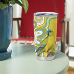 Australia Rock Parrot Tumbler Cup Kangaroo Paws Indigenous Art - Aussie Hoodie