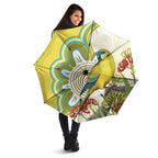 Australia Rock Parrot Umbrella Kangaroo Paws Indigenous Art - Aussie Hoodie