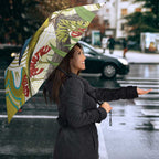 Australia Rock Parrot Umbrella Kangaroo Paws Indigenous Art - Aussie Hoodie