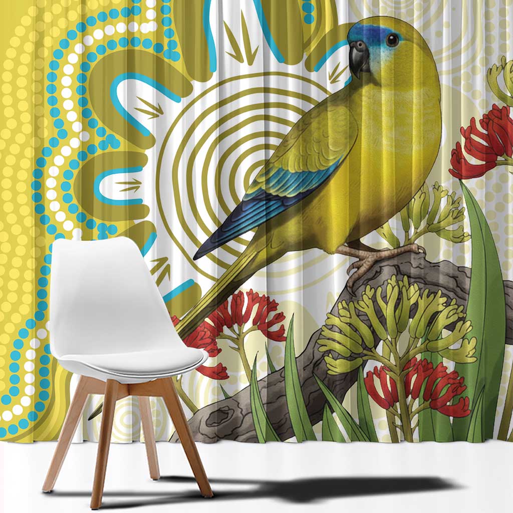 Australia Rock Parrot Window Curtain Kangaroo Paws Indigenous Art - Aussie Hoodie