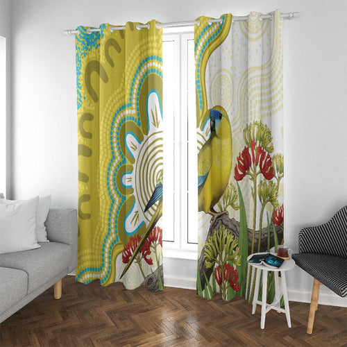 Australia Rock Parrot Window Curtain Kangaroo Paws Indigenous Art - Aussie Hoodie