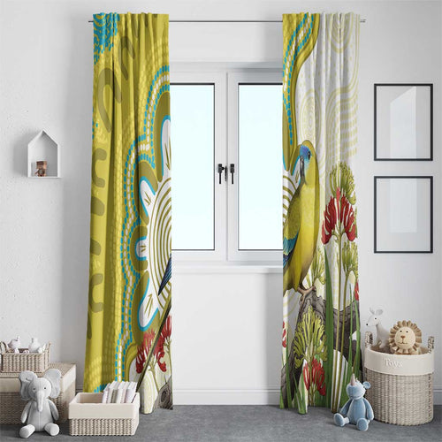 Australia Rock Parrot Window Curtain Kangaroo Paws Indigenous Art - Aussie Hoodie