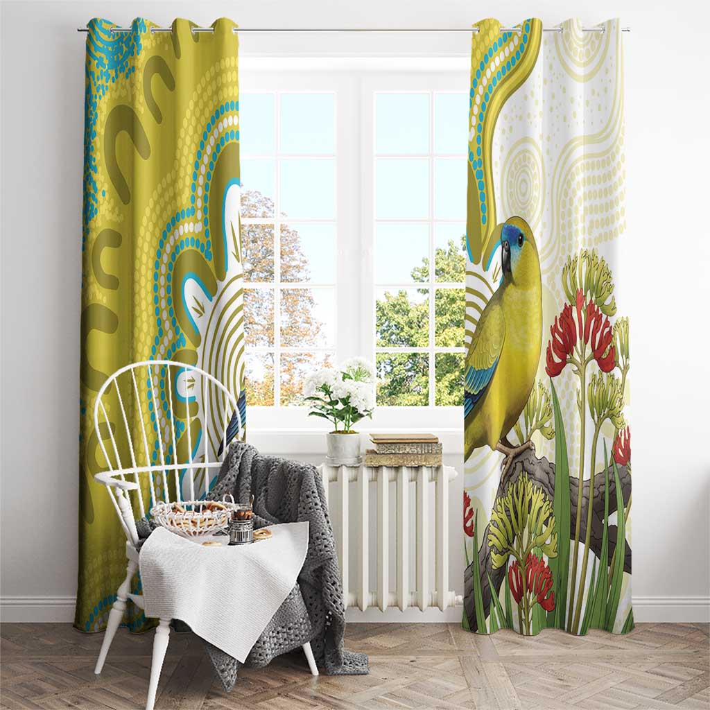 Australia Rock Parrot Window Curtain Kangaroo Paws Indigenous Art - Aussie Hoodie