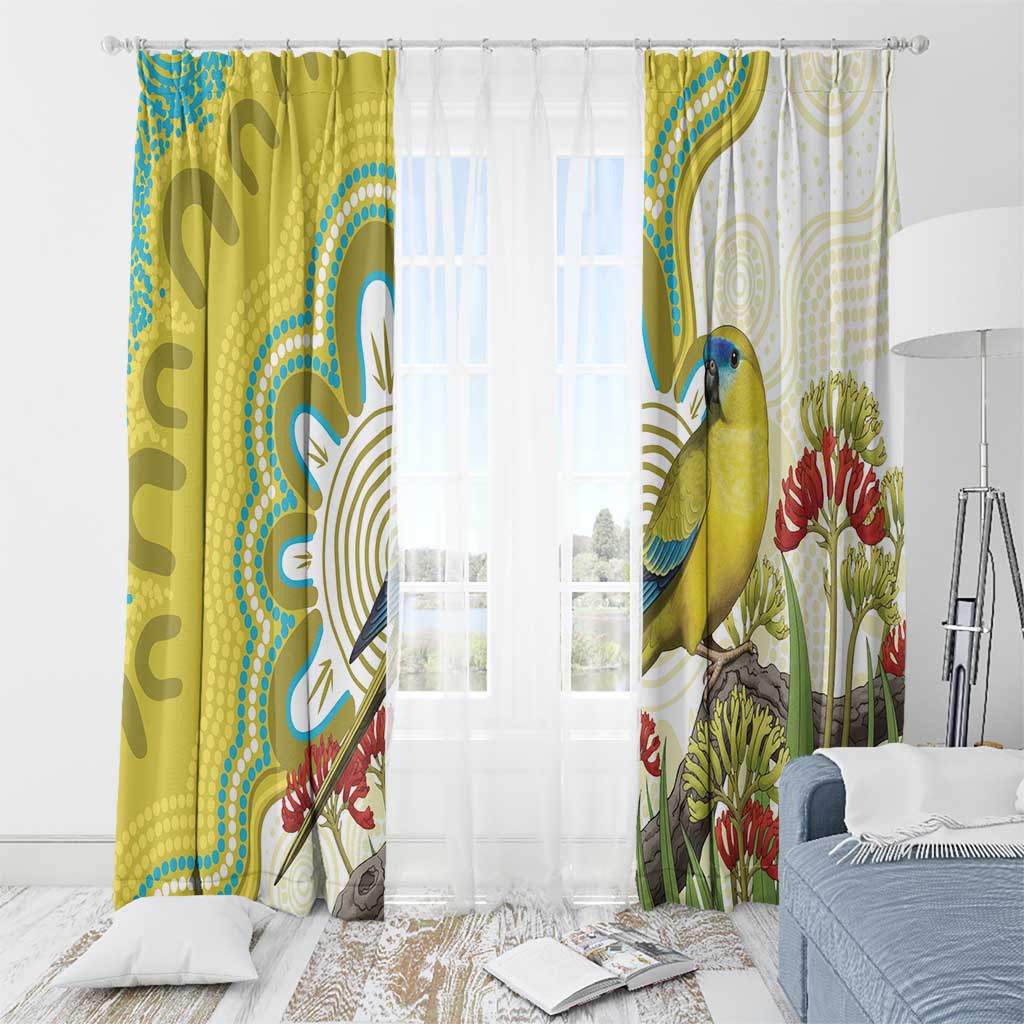 Australia Rock Parrot Window Curtain Kangaroo Paws Indigenous Art - Aussie Hoodie