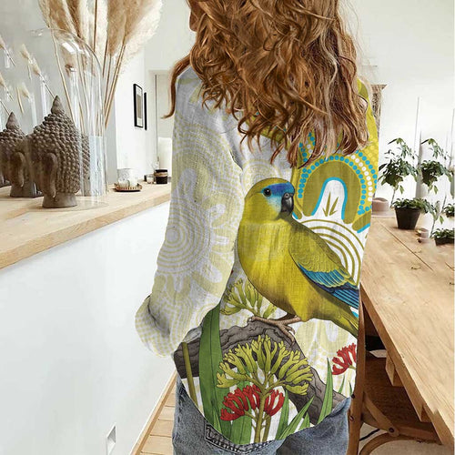 Australia Rock Parrot Women Casual Shirt Kangaroo Paws Indigenous Art - Aussie Hoodie