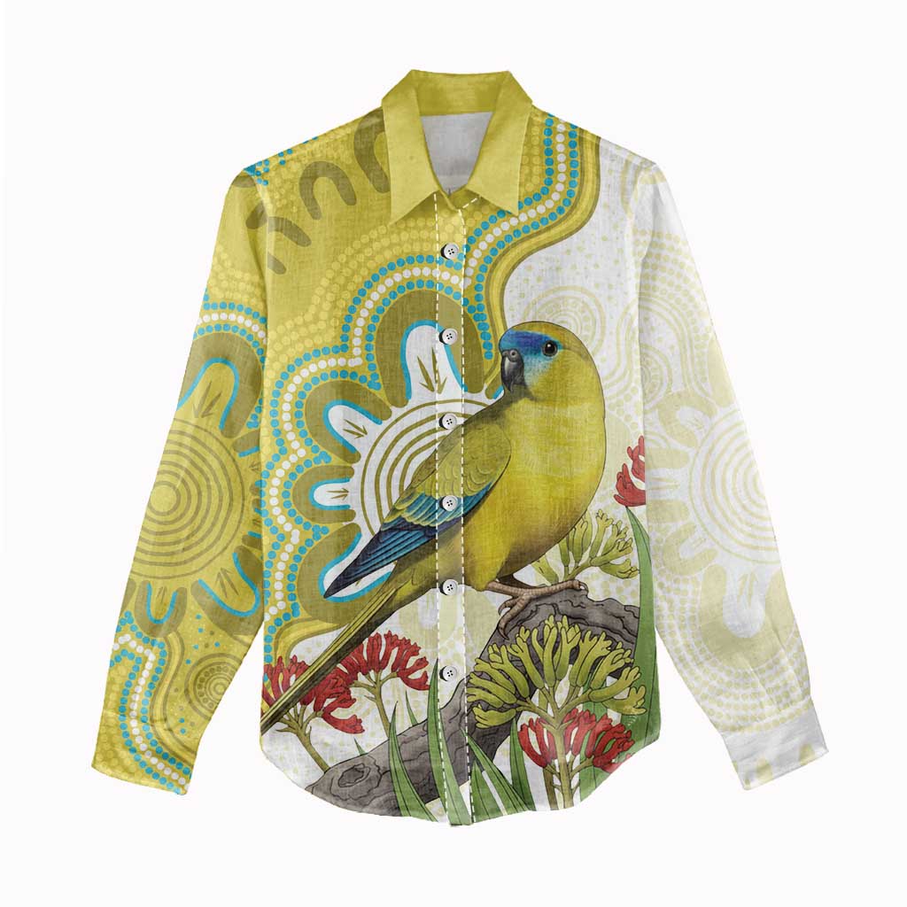 Australia Rock Parrot Women Casual Shirt Kangaroo Paws Indigenous Art - Aussie Hoodie