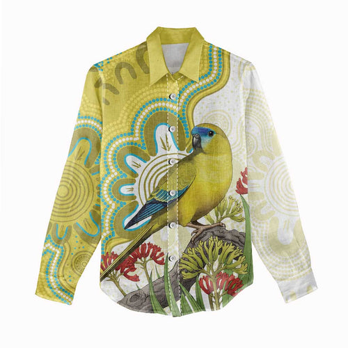 Australia Rock Parrot Women Casual Shirt Kangaroo Paws Indigenous Art - Aussie Hoodie