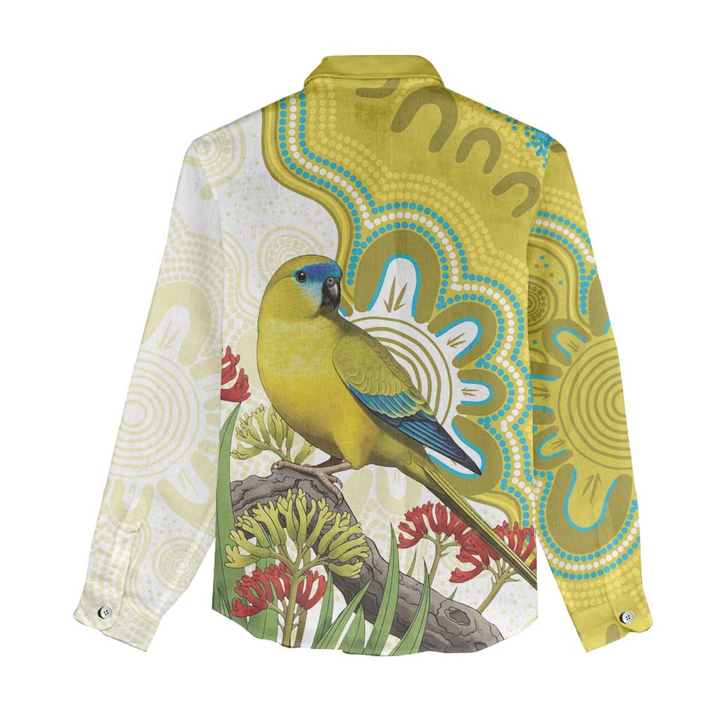 Australia Rock Parrot Women Casual Shirt Kangaroo Paws Indigenous Art - Aussie Hoodie