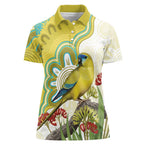 Australia Rock Parrot Women Polo Shirt Kangaroo Paws Indigenous Art - Aussie Hoodie