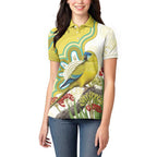 Australia Rock Parrot Women Polo Shirt Kangaroo Paws Indigenous Art - Aussie Hoodie