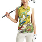 Australia Rock Parrot Women Sleeveless Polo Shirt Kangaroo Paws Indigenous Art - Aussie Hoodie