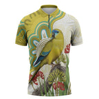Australia Rock Parrot Zipper Polo Shirt Kangaroo Paws Indigenous Art - Aussie Hoodie