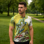 Australia Rock Parrot Zipper Polo Shirt Kangaroo Paws Indigenous Art - Aussie Hoodie