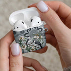Australia Grey Butcherbird AirPods Case Eucalyptus Alba Indigenous Art - Aussie Hoodie