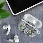 Australia Grey Butcherbird AirPods Case Eucalyptus Alba Indigenous Art - Aussie Hoodie